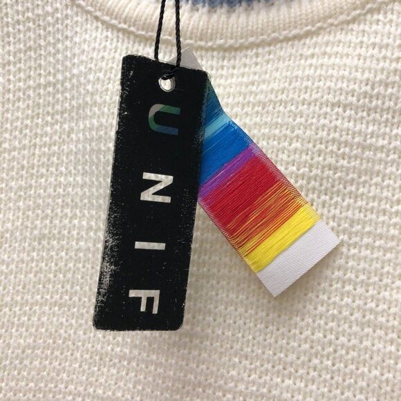 New UNIF Cream & Pastel Stripe Prisma Sweater - XS - Picture 4 of 8